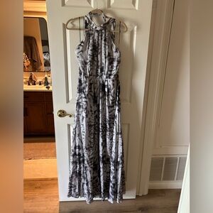 H&M SilverSatin maxi Dress
